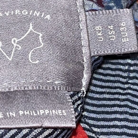 ANTHROPOLOGIE Skirt Sz 4 Vanessa Virginia Painterly Corduroy Pencil Abstract Art - Picture 7 of 12